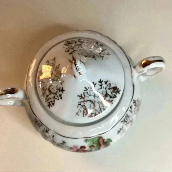 Royal Vienna Vintage Bone China Pattern 2303 Romance Sugar Bowl W/Gold Design - Picture 6 of 10